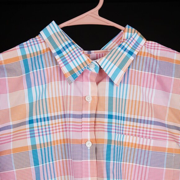 Lands' End Supima Cotton Button Front Top Women's 14 NWOT - Picture 2 of 7